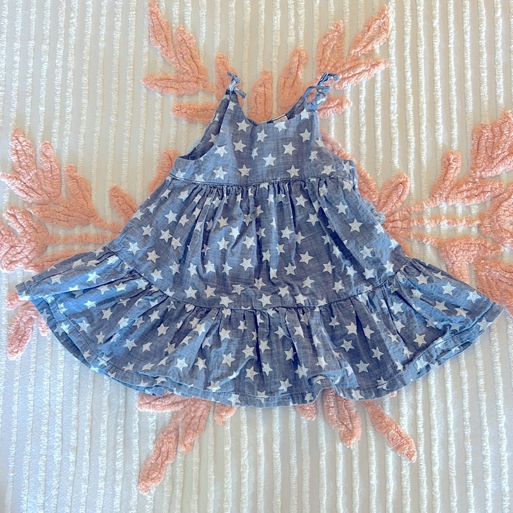 Toddler Denim Dress with Stars: Size 18M